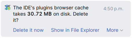 Extra ide tweaks ide caches management notif